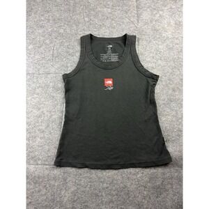 The North Face Women's L Gray Fitted Knit Tank Rock Climbing Graphic Outdoorsy